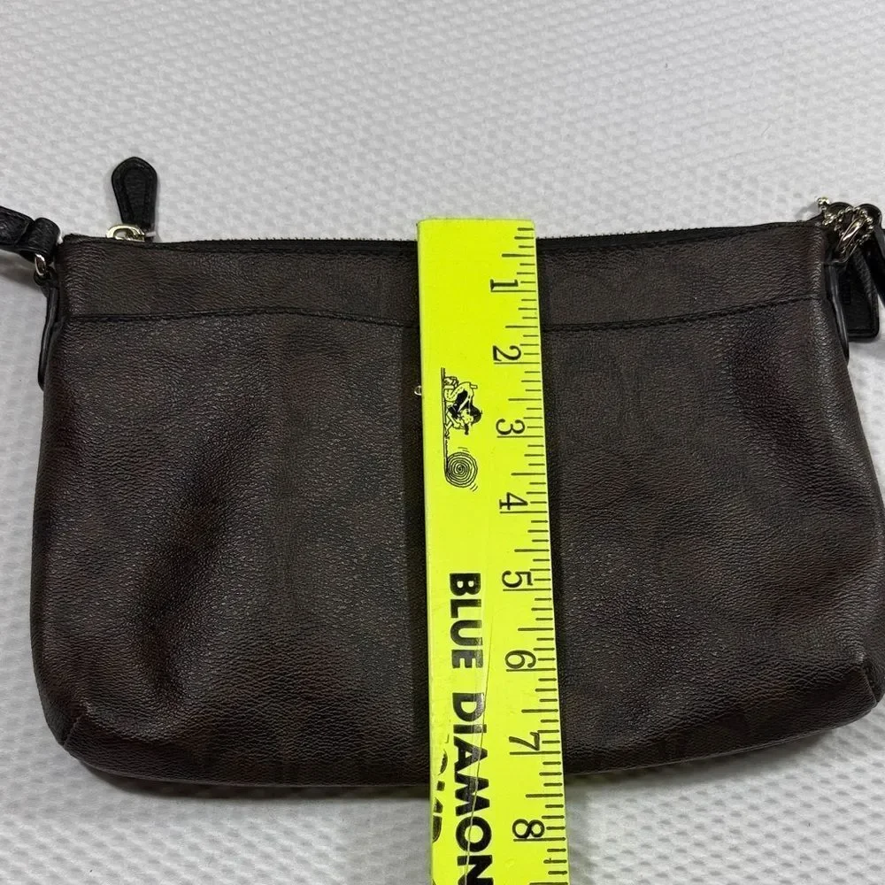 Coach Dark Brown East West Pop Crossbody Bag